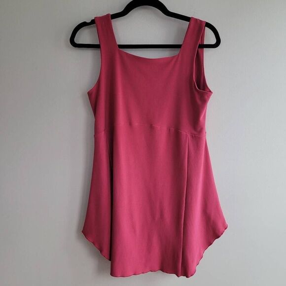 Sympli pink tank mini dress tunic stretchy comfortable leisurewear yoga sports t - Picture 2 of 9
